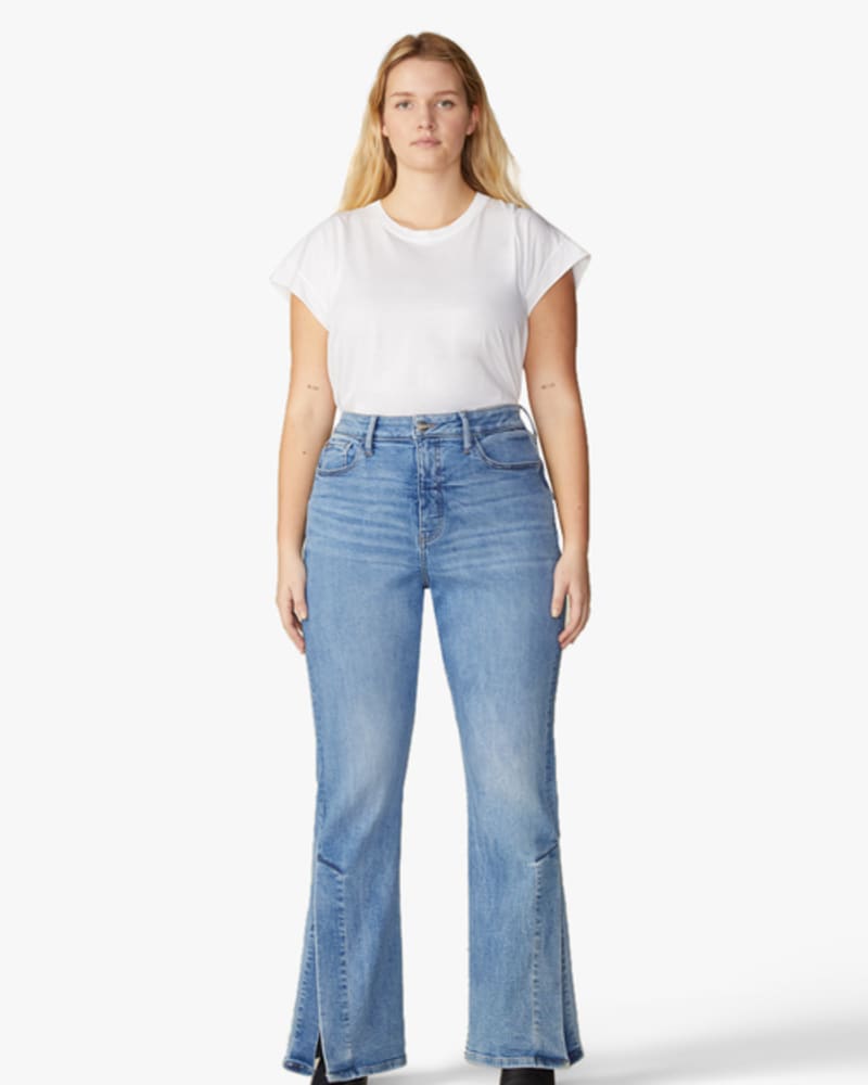 Jenny Plus Size High-Rise Flared Jeans | Luxe